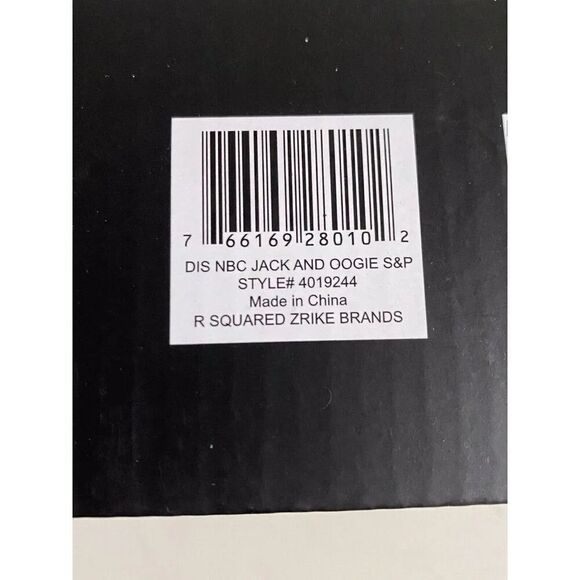 Disney Oogie Boogie And Jack Skellington Salt And Pepper Shakers Halloween NEW - Picture 9 of 9